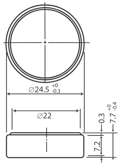 Dimensions of the CR2477 Battery